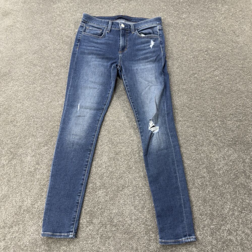 JOES The Icon Flawless Mid Rise Skinny Ankle Jeans Distressed 27 Stretch Preppy